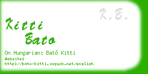 kitti bato business card