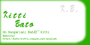 kitti bato business card